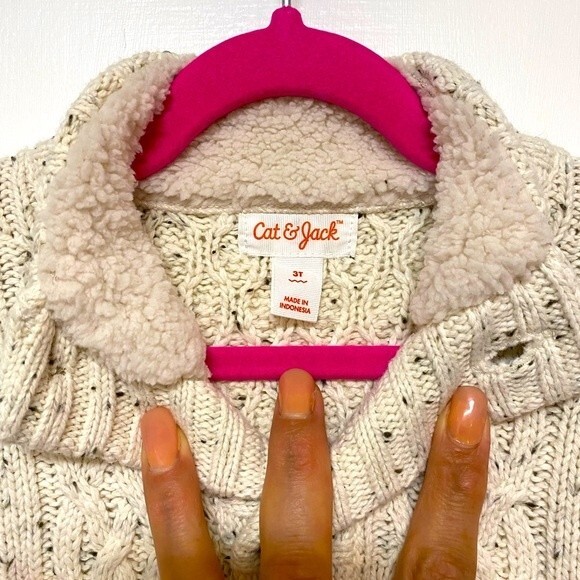 Cat & Jack Boys Button-Down Sweater- 3T - Picture 3 of 7